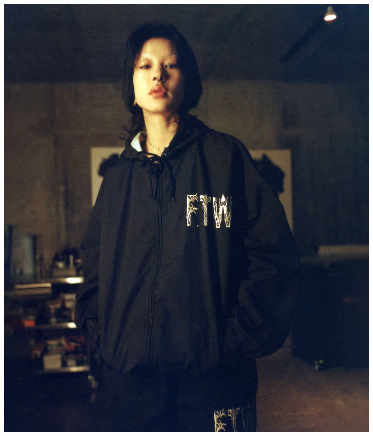 BORNEO F.T.W. NYLON WINDBREAKER【BLACK】