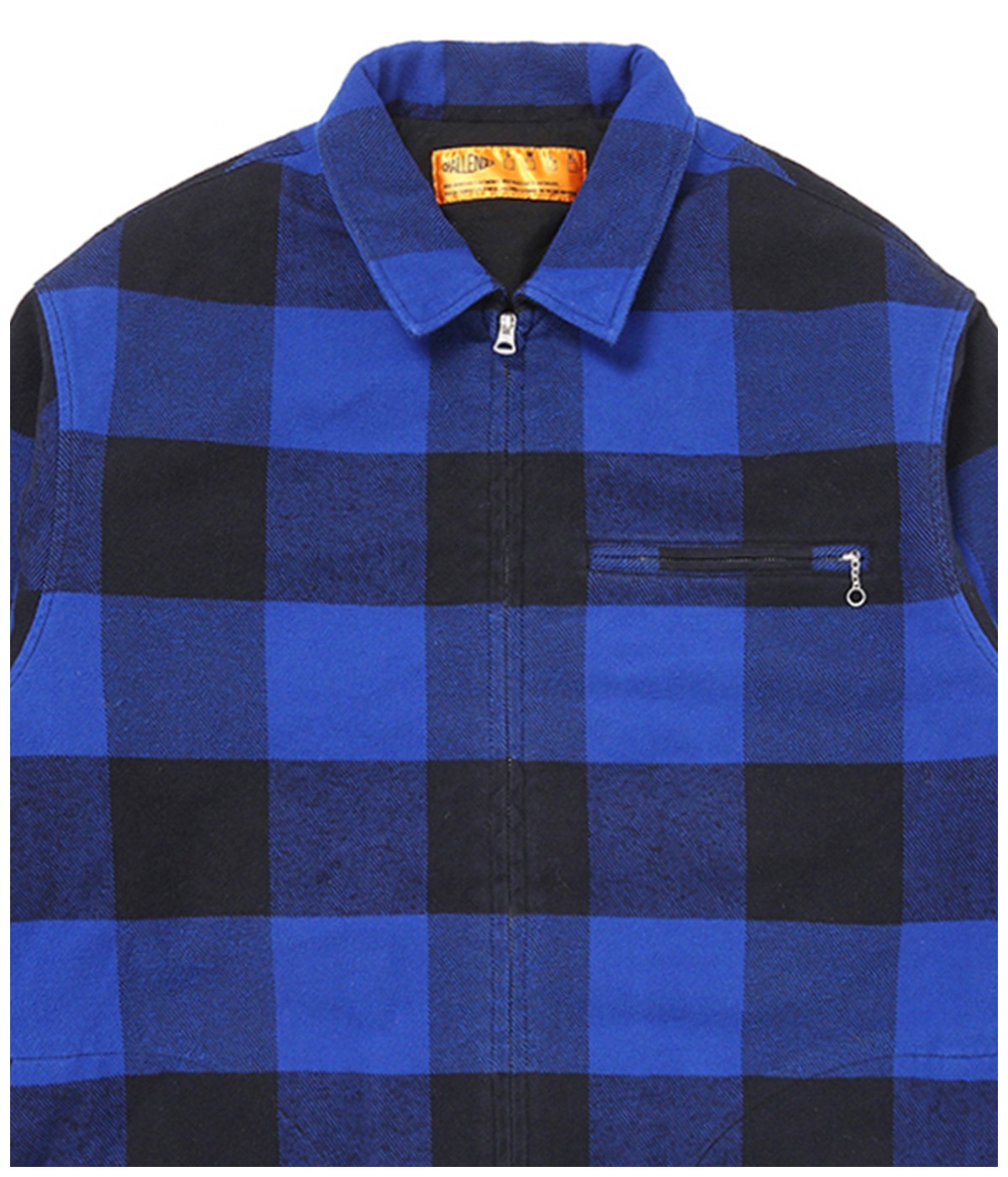 LINING ZIP UP SHIRT【BLUE-BLACK】