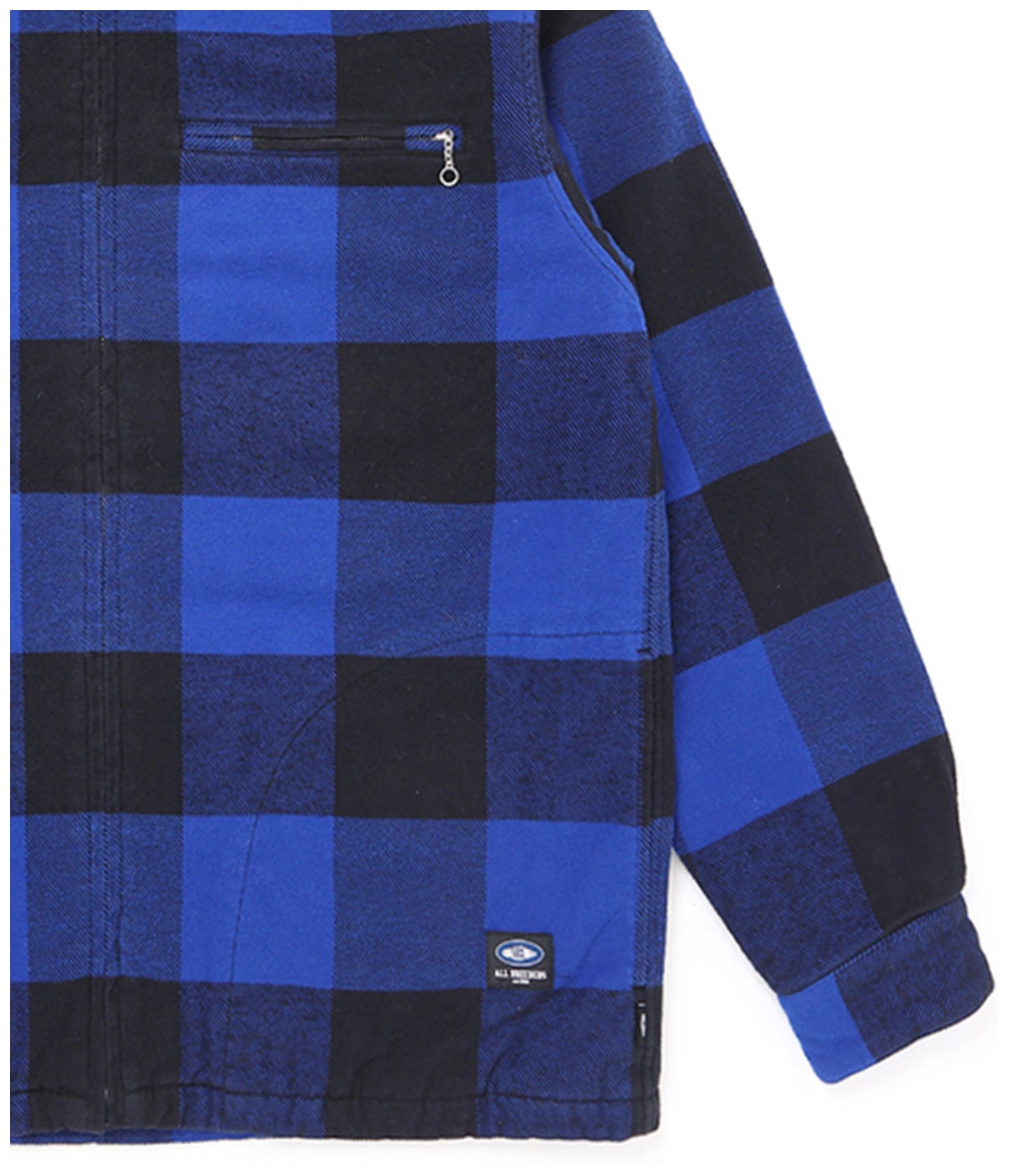 LINING ZIP UP SHIRT【BLUE-BLACK】
