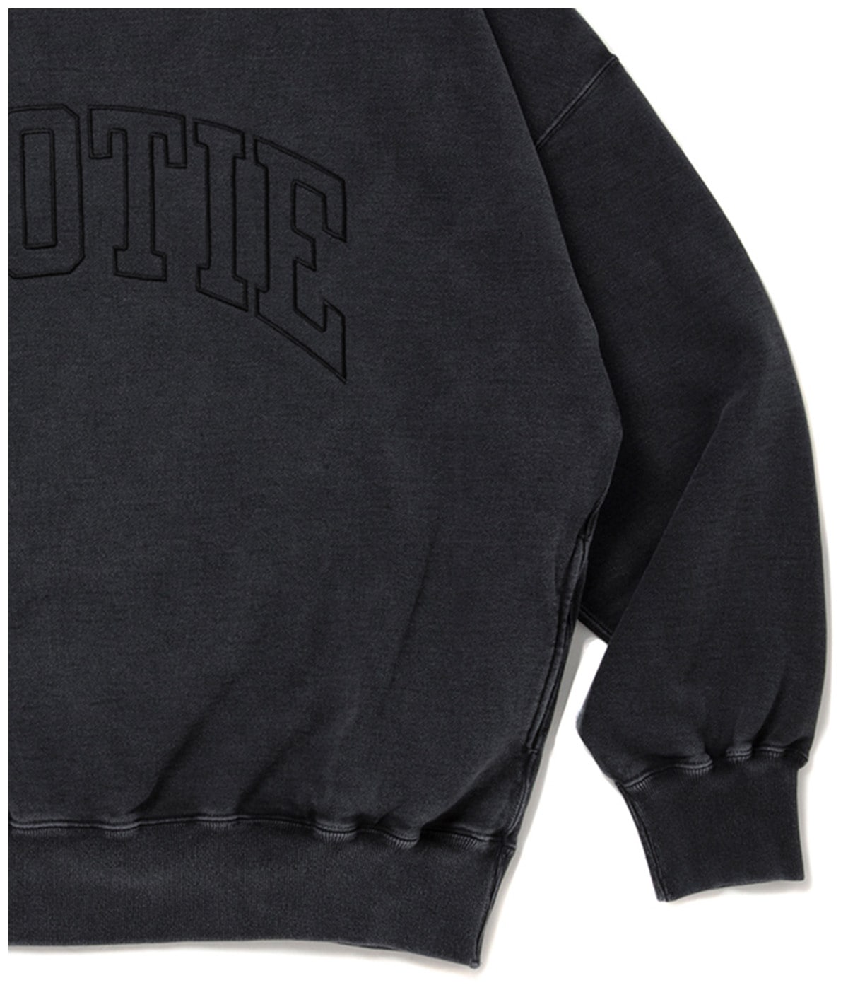 Pigment Dyed Open End Yarn Sweat Crew【BLACK】｜COOTIE PRODUCTIONS