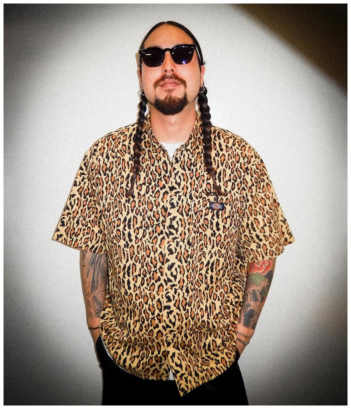 DICKIES / LEOPARD WORK SHIRT【BEIGE】