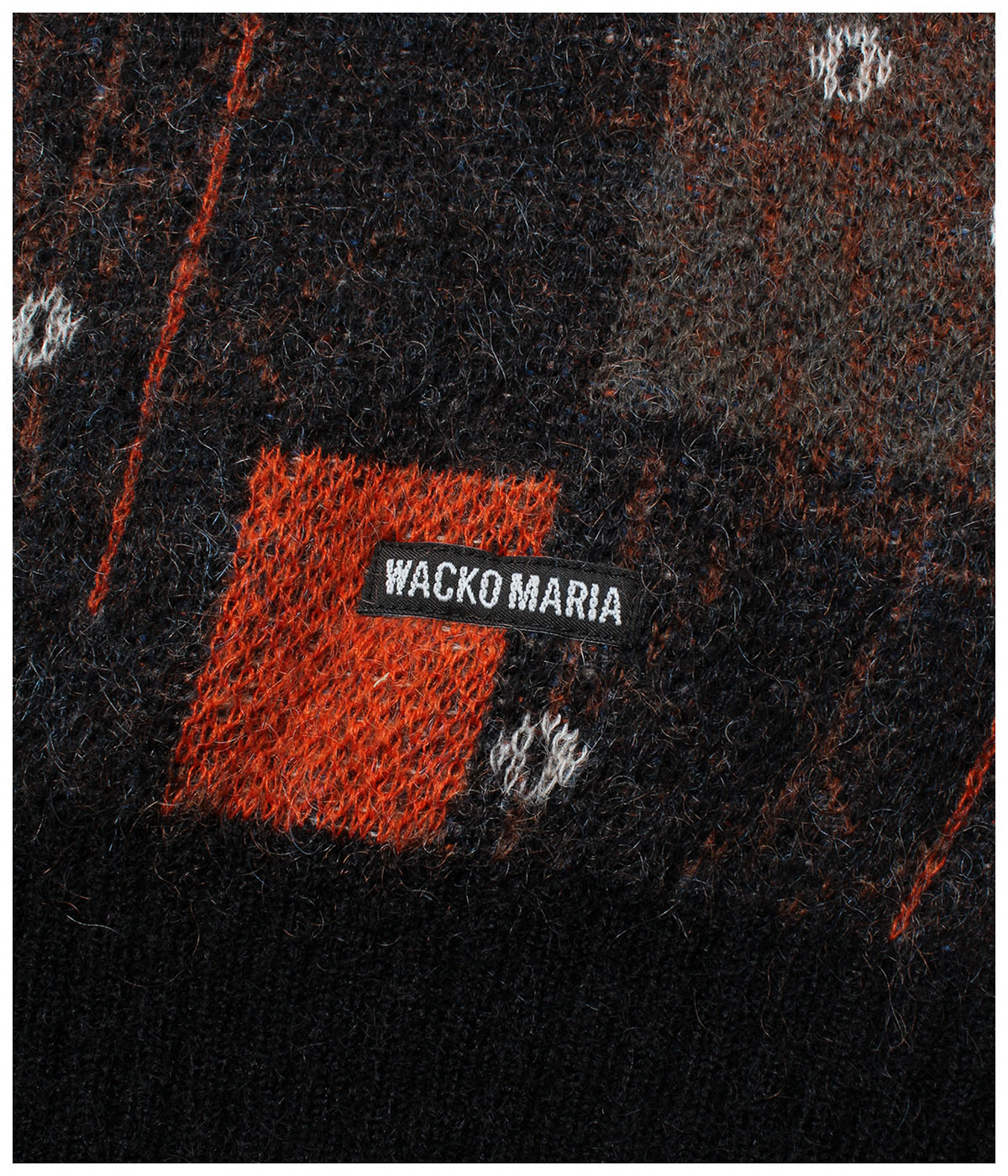 JACQUARD MOHAIR KNIT SWEATER (TYPE-1) (TYPE-1)【BLACK-BLUE】