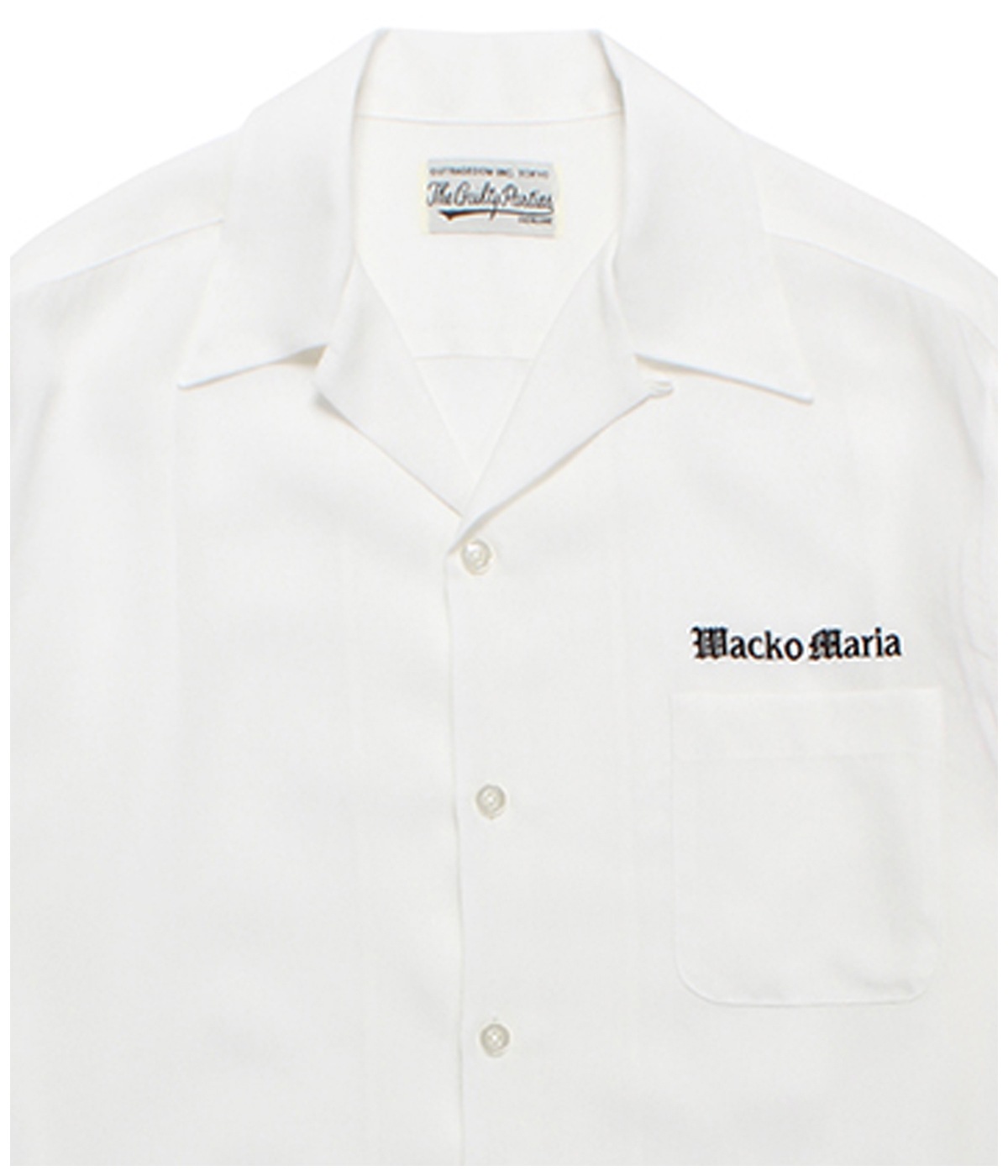トップス WACKO MARIA 50'S OPEN COLLAR SHIRT WHITE 50'S OPEN COLLAR SHIRT (TYPE-2)【WHITE】｜WACKO MARIA｜MELTING POT