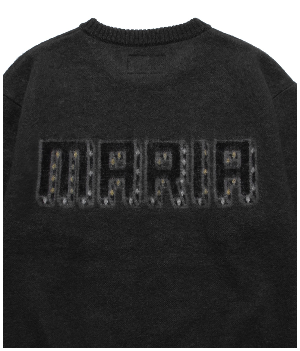 LOGO MOHAIR KNIT JACQUARD SWEATER【BLACK】｜WACKO MARIA