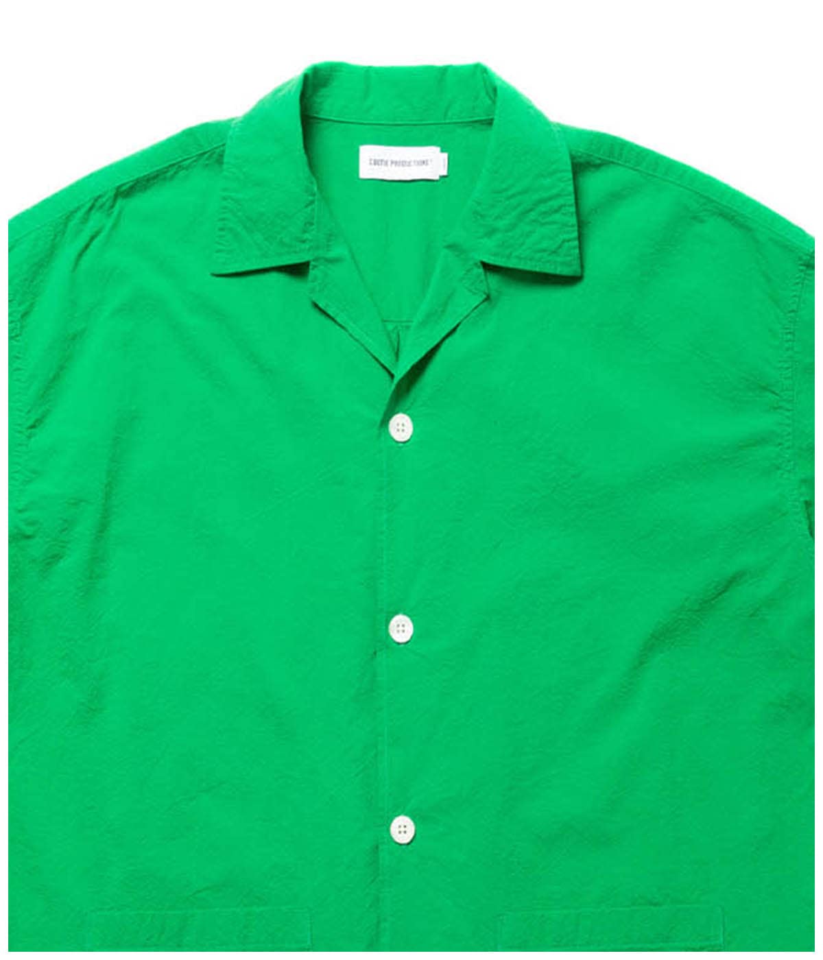 Finx Cotton Cordlane Open Collar S/S Shirt【GREEN】｜COOTIE