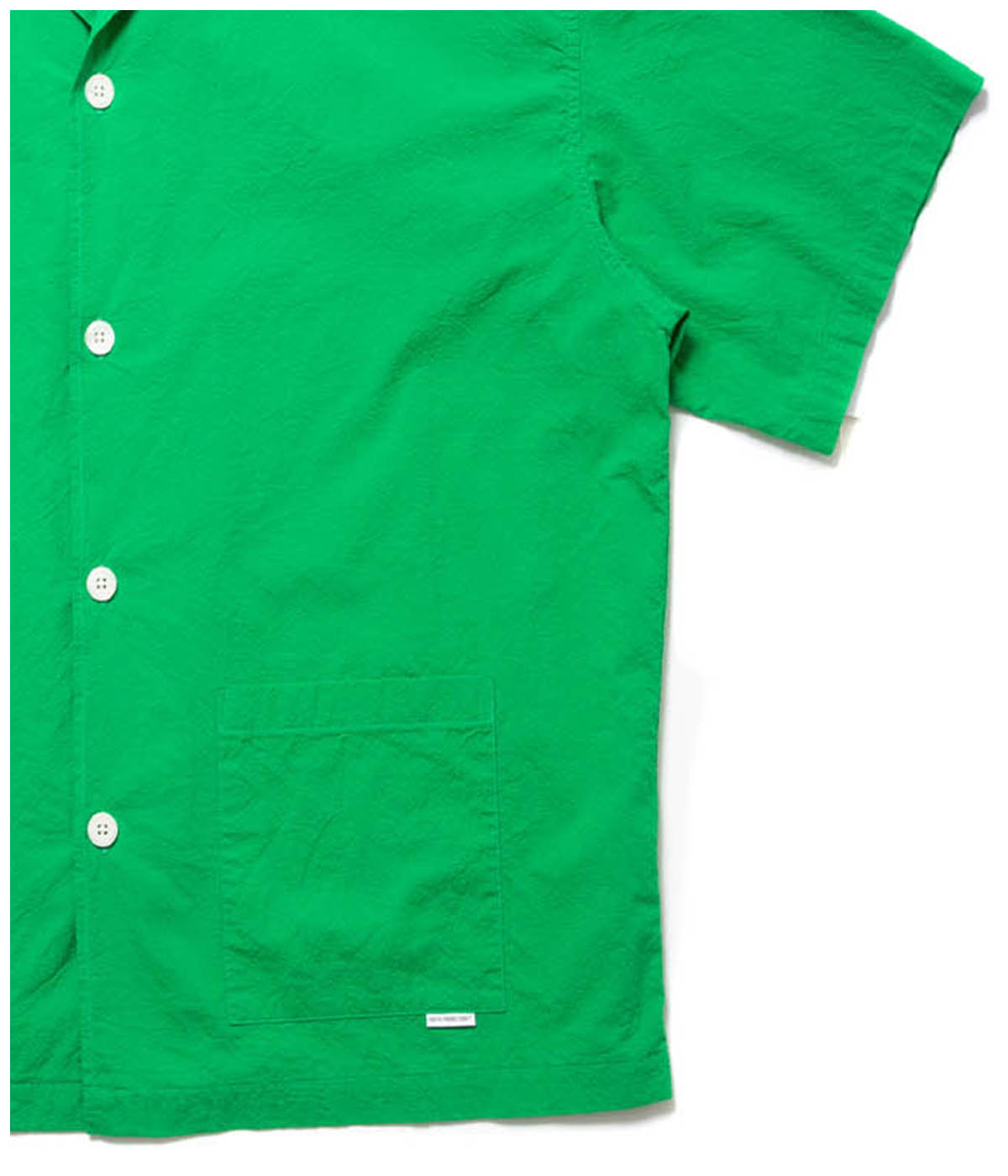Finx Cotton Cordlane Open Collar S/S Shirt【GREEN】｜COOTIE