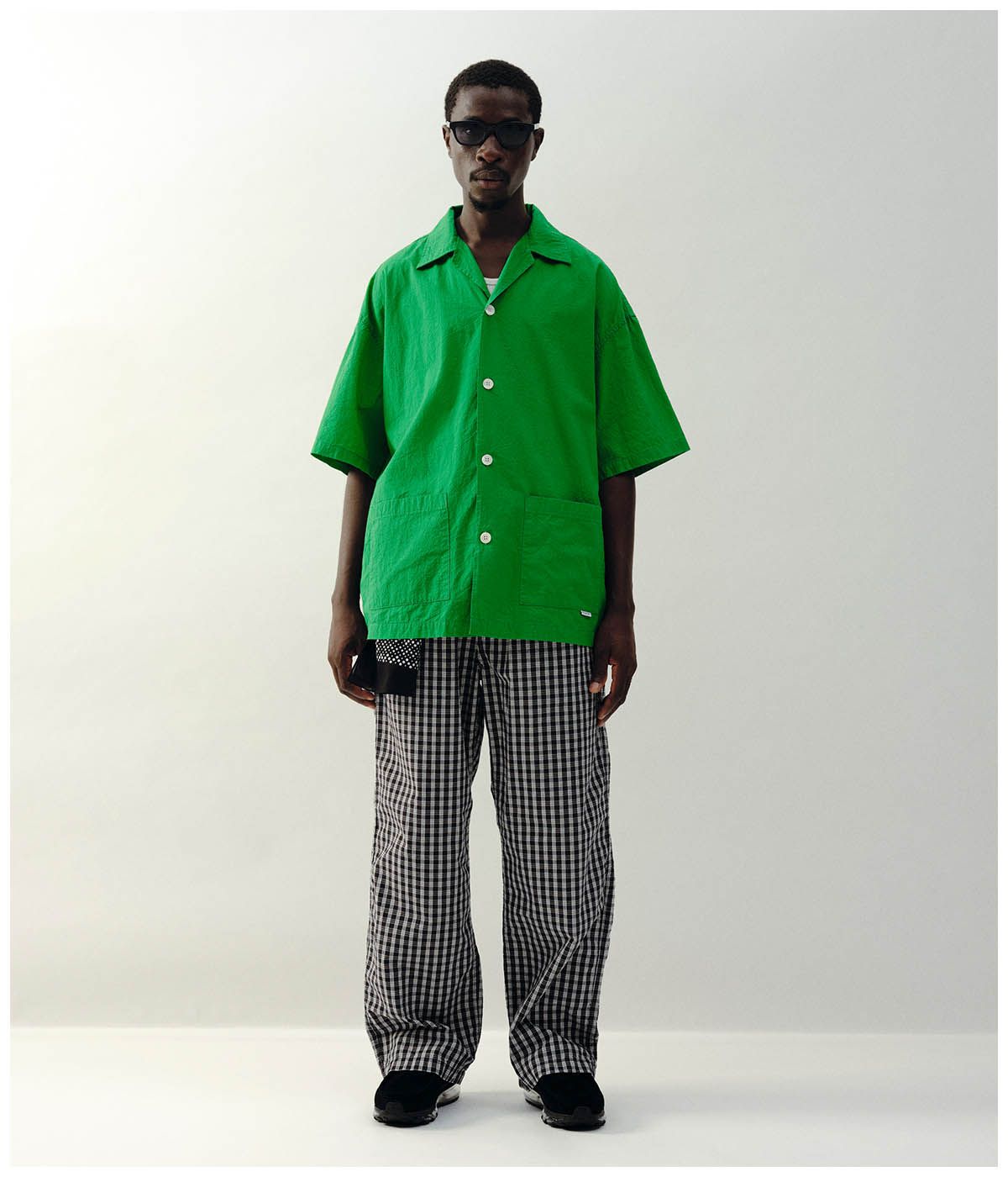 Finx Cotton Cordlane Open Collar S/S Shirt【GREEN】｜COOTIE