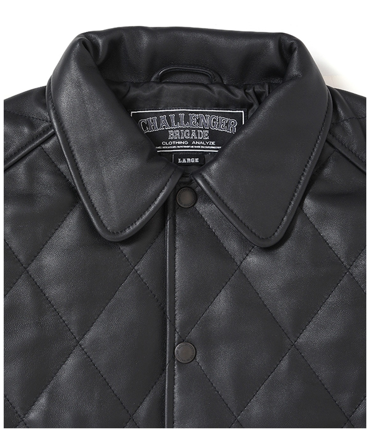 QUILTING LEATHER JACKET【BLACK】