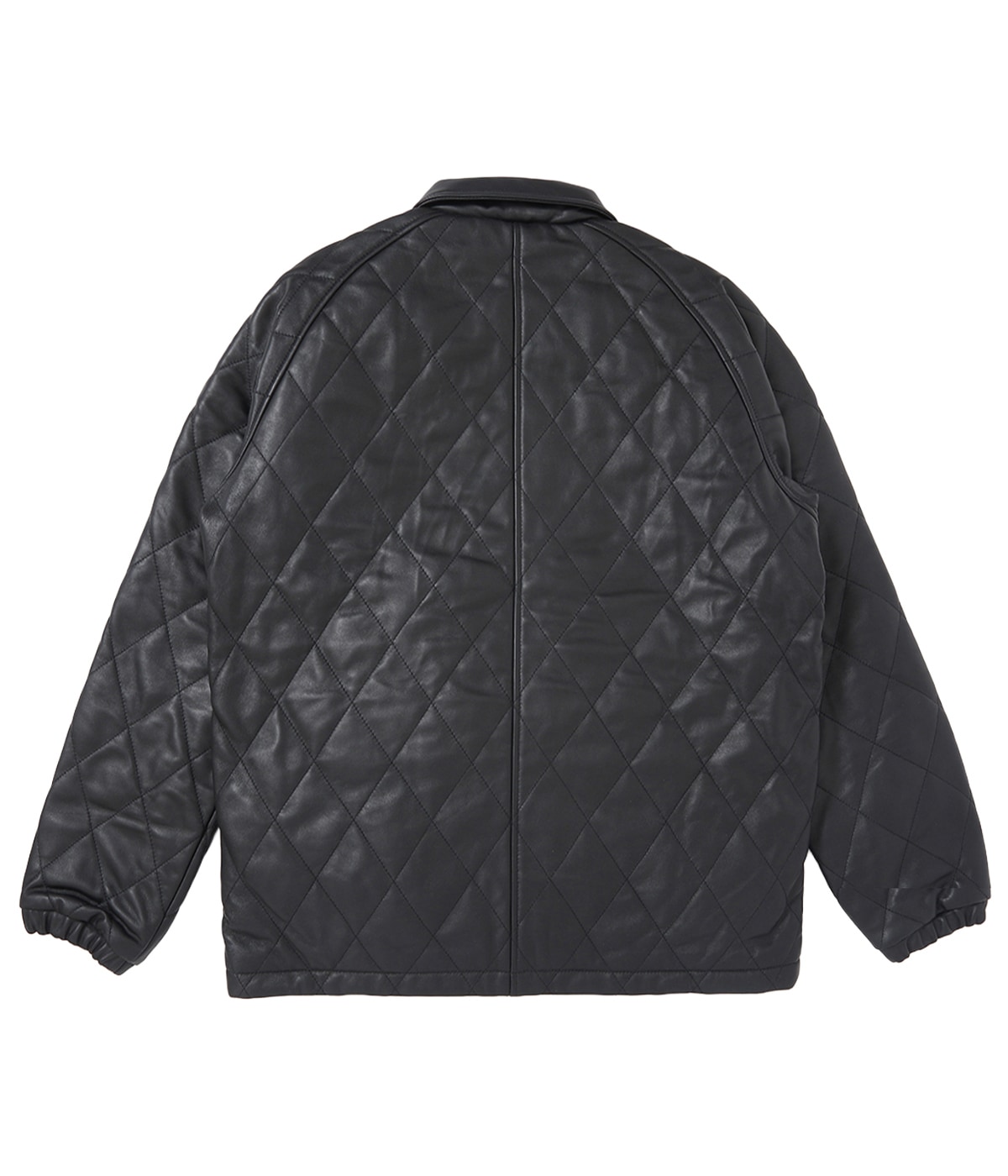 QUILTING LEATHER JACKET【BLACK】