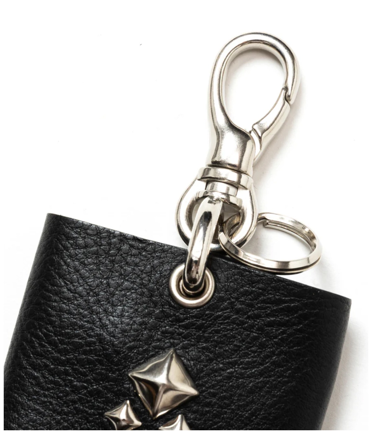 STUDS LEATHER KEY CASE【BLACK】