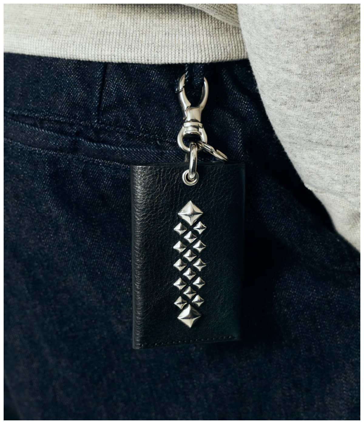 STUDS LEATHER KEY CASE【BLACK】｜CALEE｜MELTING POT（正規取扱店