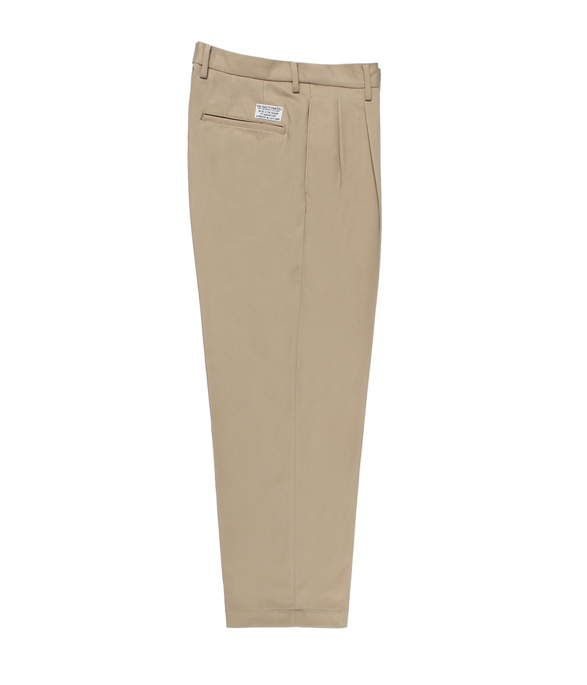 DOUBLE PLEATED CHINO TROUSERS【L-BEIGE】｜WACKO MARIA｜MELTING POT