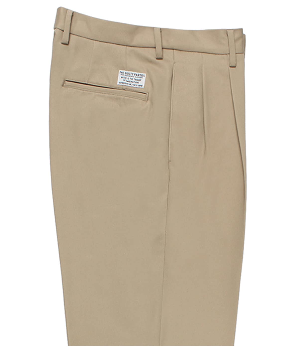 DOUBLE PLEATED CHINO TROUSERS【L-BEIGE】｜WACKO MARIA｜MELTING POT