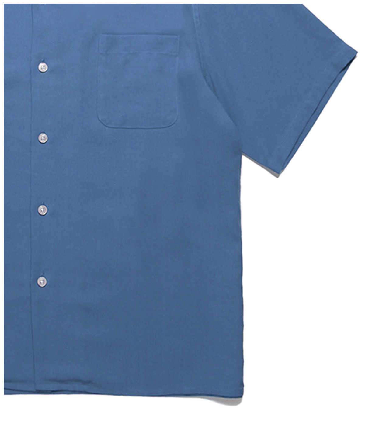 50'S OPEN COLLAR SHIRT S/S (TYPE-1)【BLUE】｜WACKO MARIA