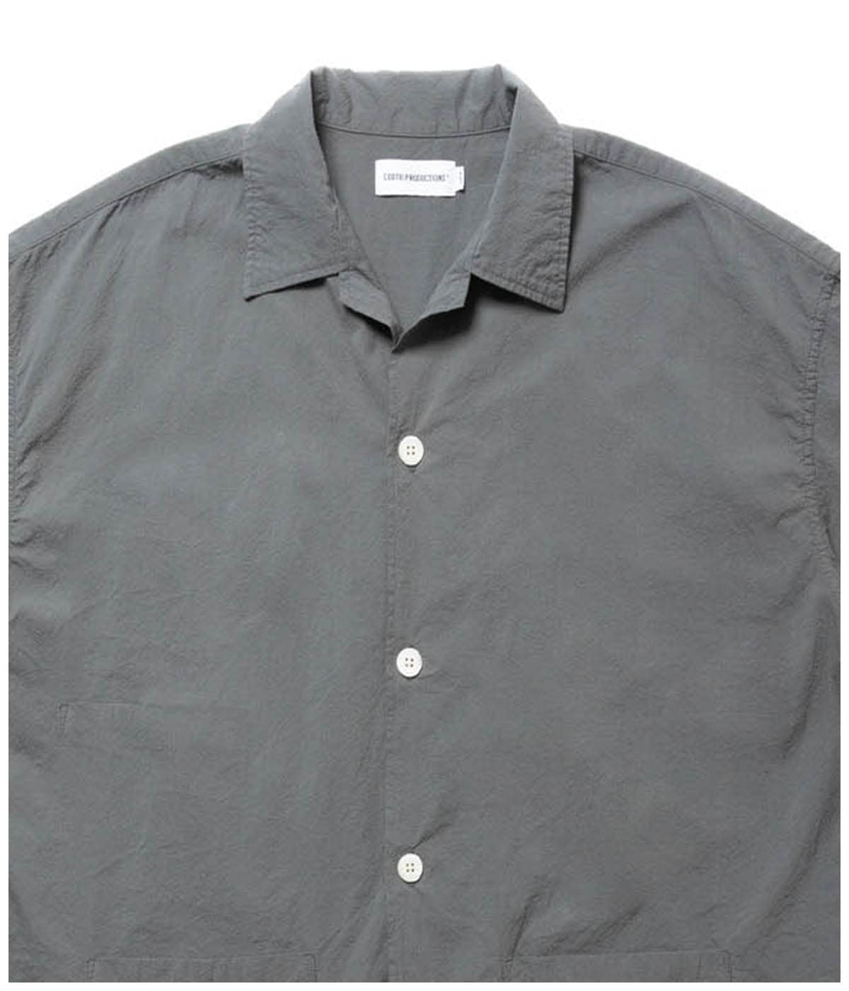 Finx Cotton Cordlane Open Collar S/S Shirt【GRAY】｜COOTIE