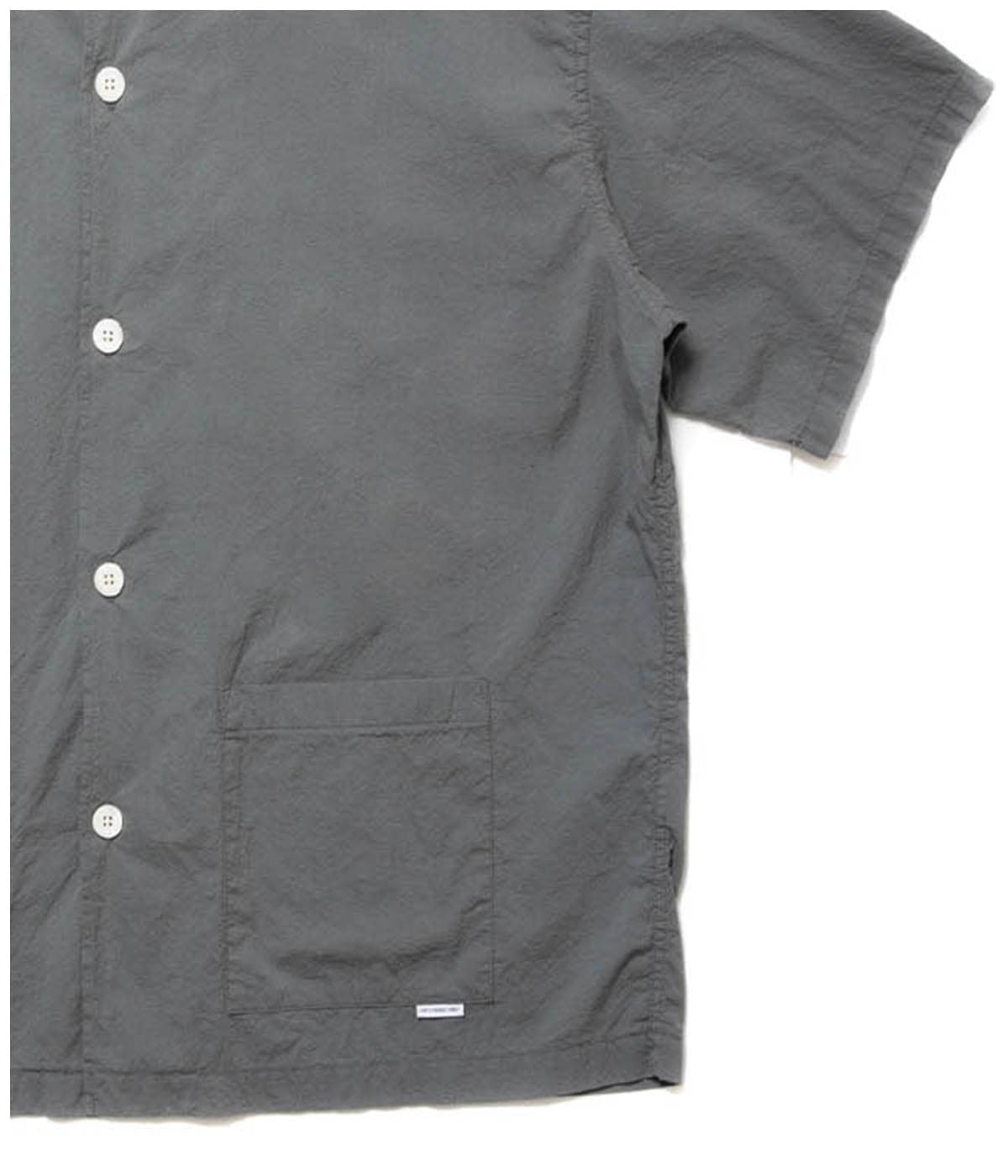 Finx Cotton Cordlane Open Collar S/S Shirt【GRAY】｜COOTIE
