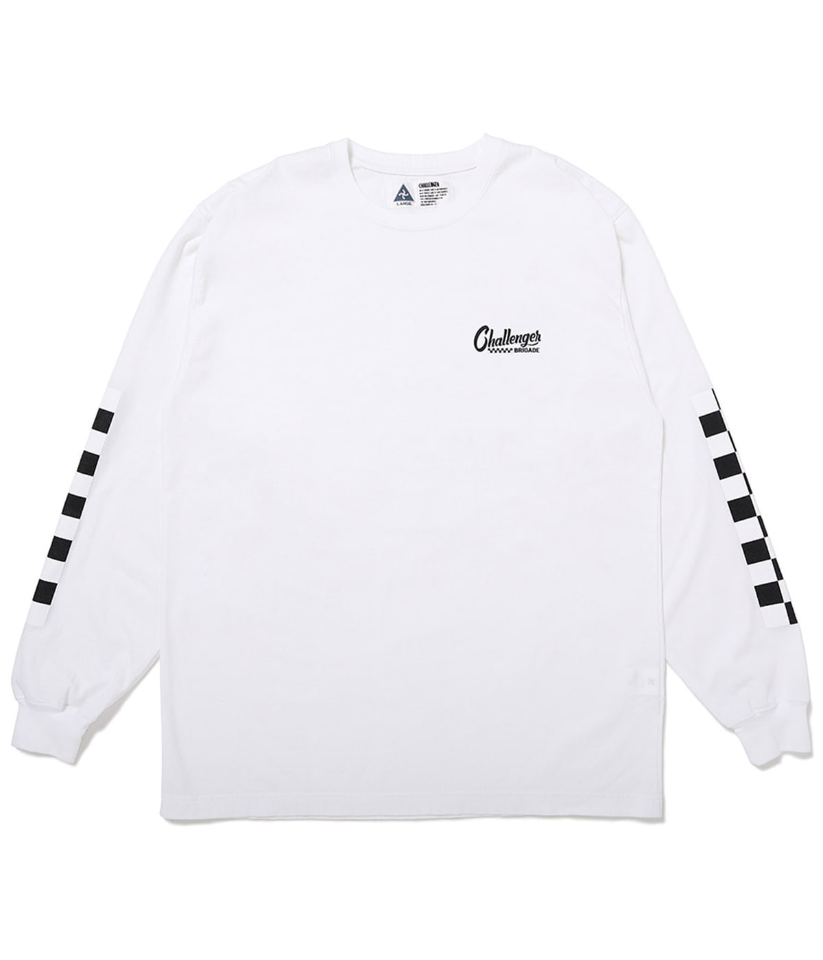 L/S CHECKER TEE【WHITE】｜CHALLENGER｜MELTING POT（正規取扱店・通販）