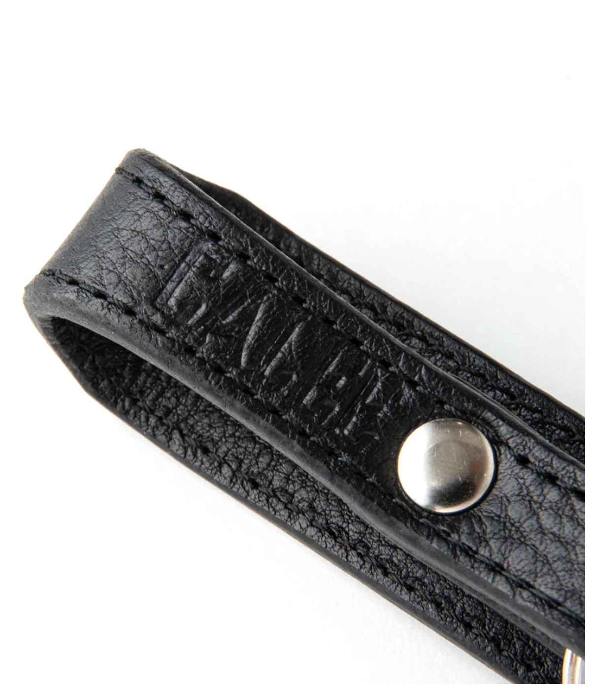 STUDS LEATHER SNAP KEY RING【BLACK】