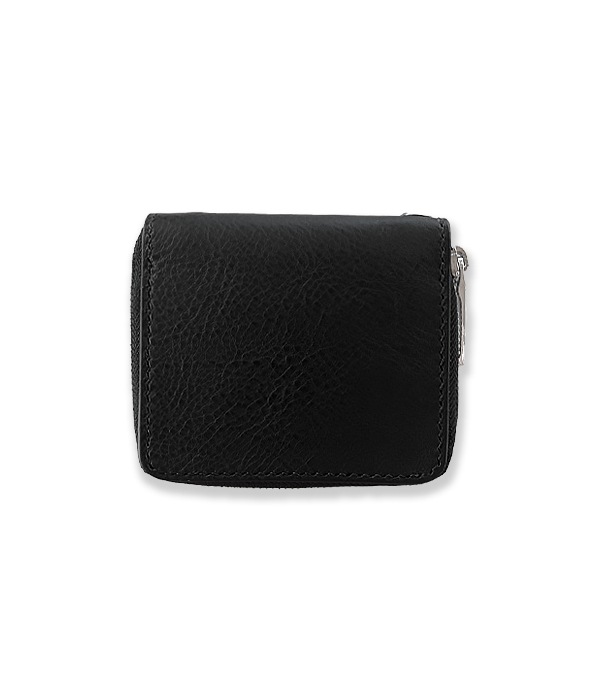 Round Zip Compact Wallet【BLACK】