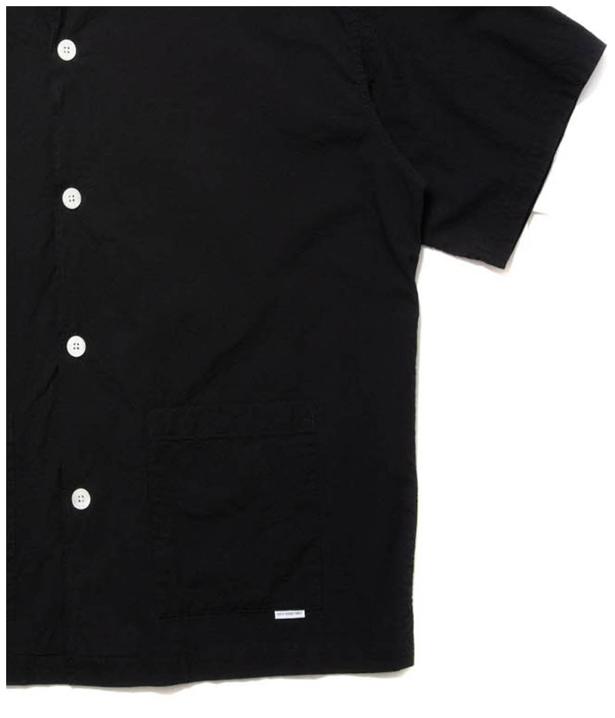 Finx Cotton Cordlane Open Collar S/S Shirt【BLACK】｜COOTIE
