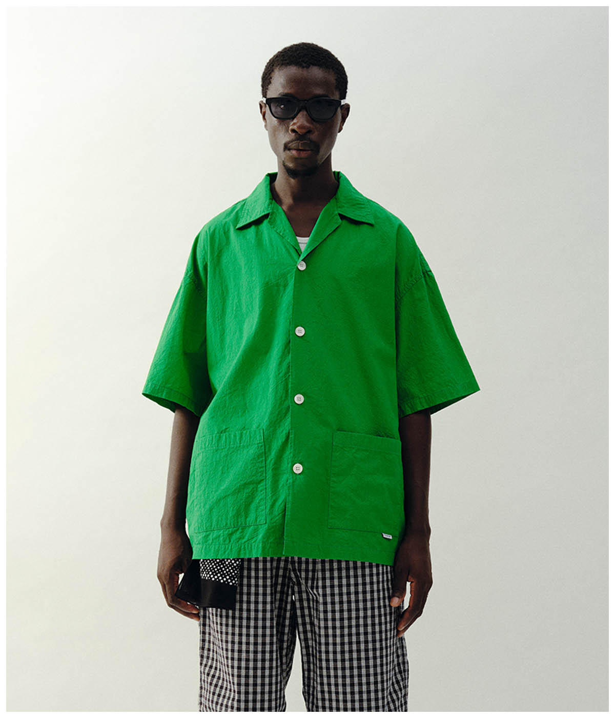 Finx Cotton Cordlane Open Collar S/S Shirt【BLACK】｜COOTIE