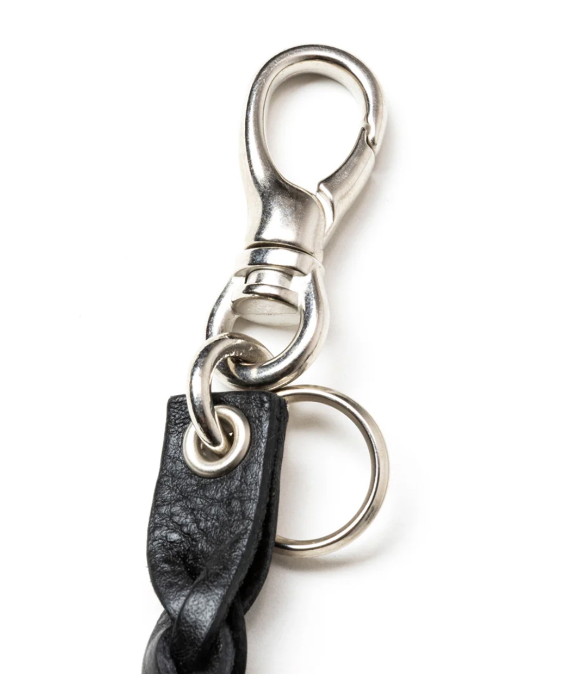 STUDS & KNITTING LEATHER LONG KEY RING -TYPE A-【2 Colors Available】