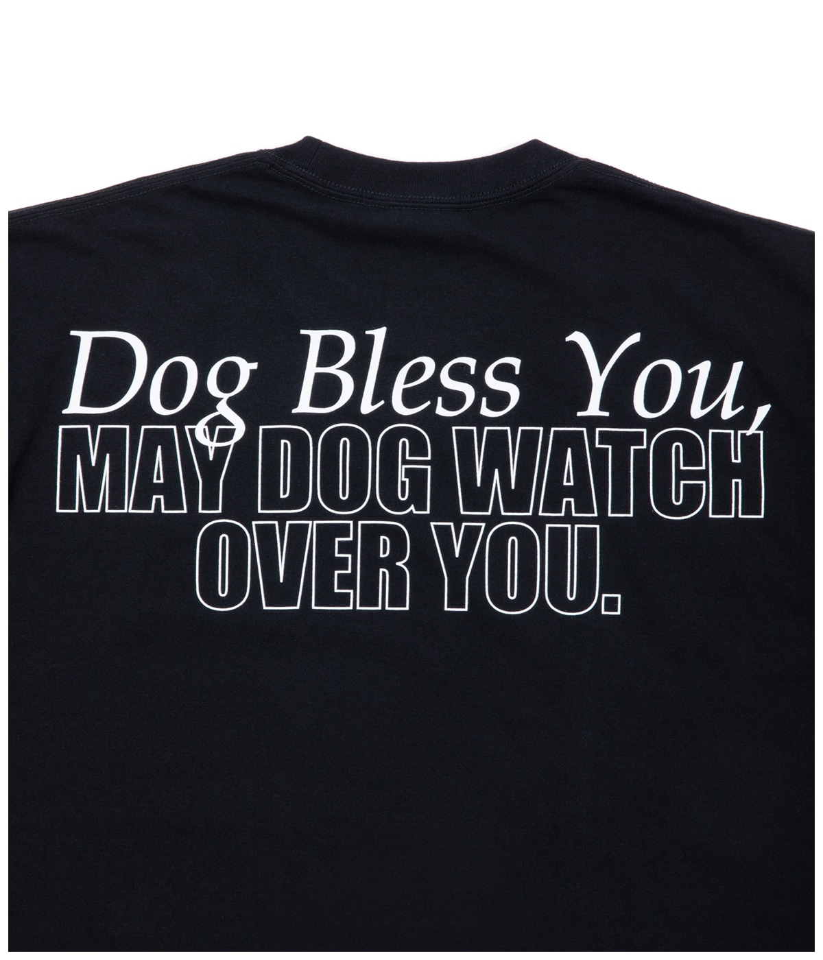 DOG PHOTO TEE【BLACK】