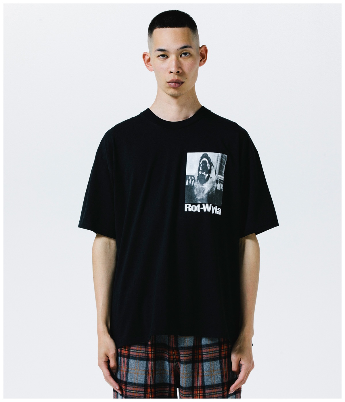 DOG PHOTO TEE【BLACK】