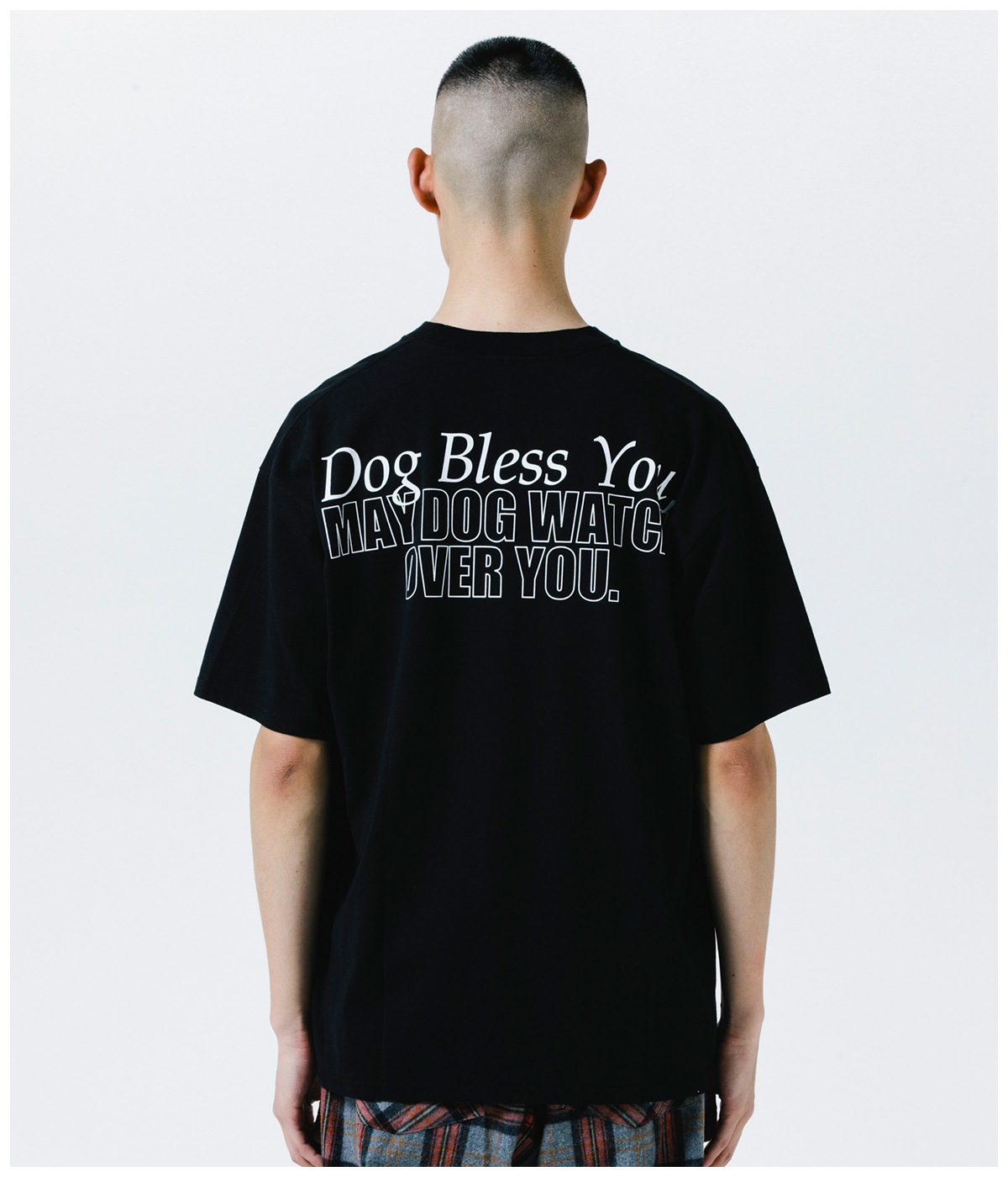 DOG PHOTO TEE【BLACK】