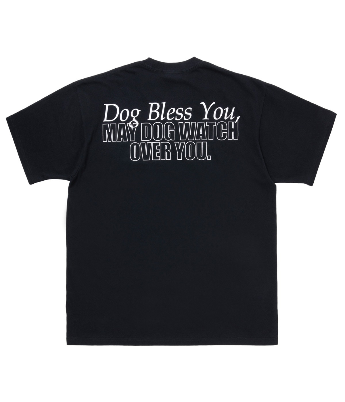 DOG PHOTO TEE【BLACK】