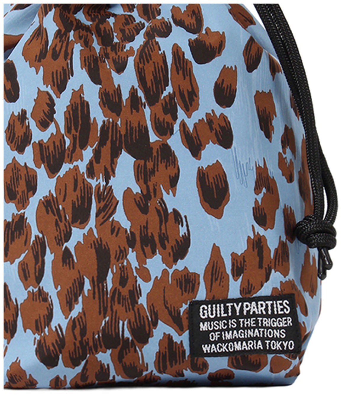 ＜ワコマリア/WACKO MARIA＞VELOUR DRAWSTRING BAG VELVET DRAWSTRING BAG【BLACK】｜WACKO MARIA｜MELTING POT