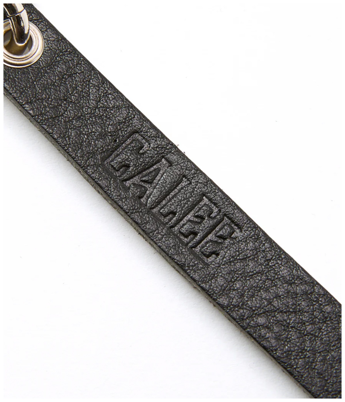 STUDS LEATHER SHORT KEY RING【BLACK】