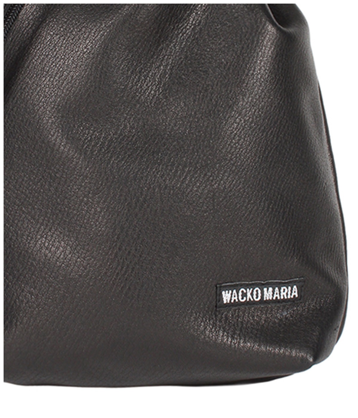 LEATHER DRAWSTRING BAG【BLACK】｜WACKO MARIA｜MELTING POT（正規