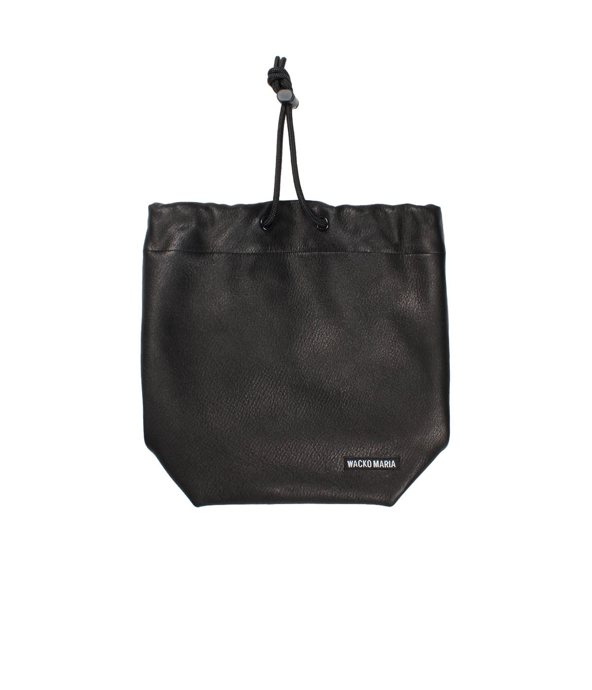 LEATHER DRAWSTRING BAG【BLACK】｜WACKO MARIA｜MELTING POT（正規