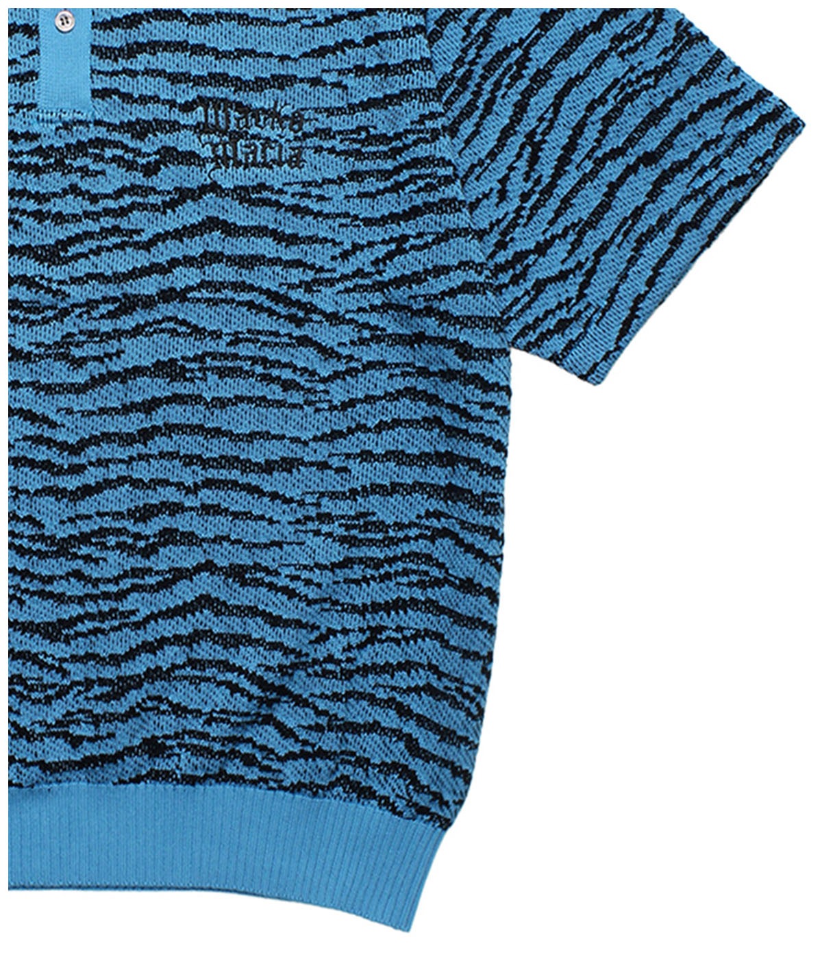 TIGER JACQUARD KNIT POLO SHIRT【BLUE】
