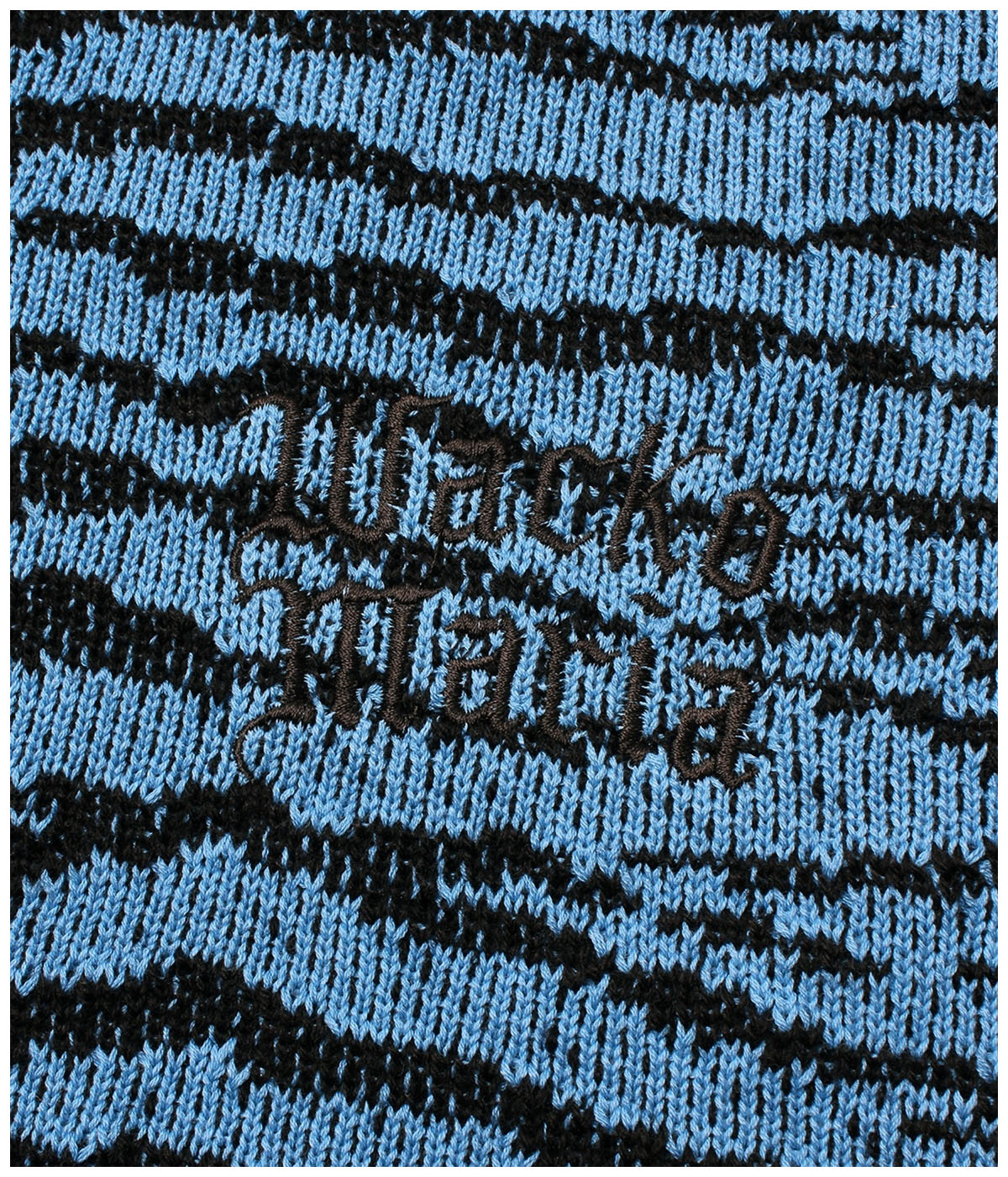 TIGER JACQUARD KNIT POLO SHIRT【BLUE】