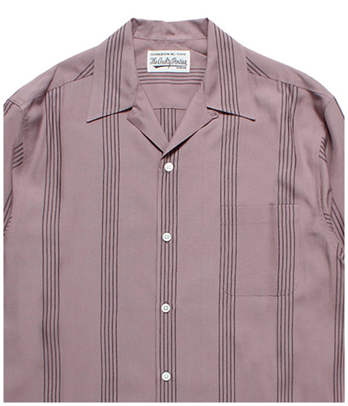 STRIPED OPEN COLLAR SHIRT【PURPLE】｜WACKO MARIA｜MELTING POT
