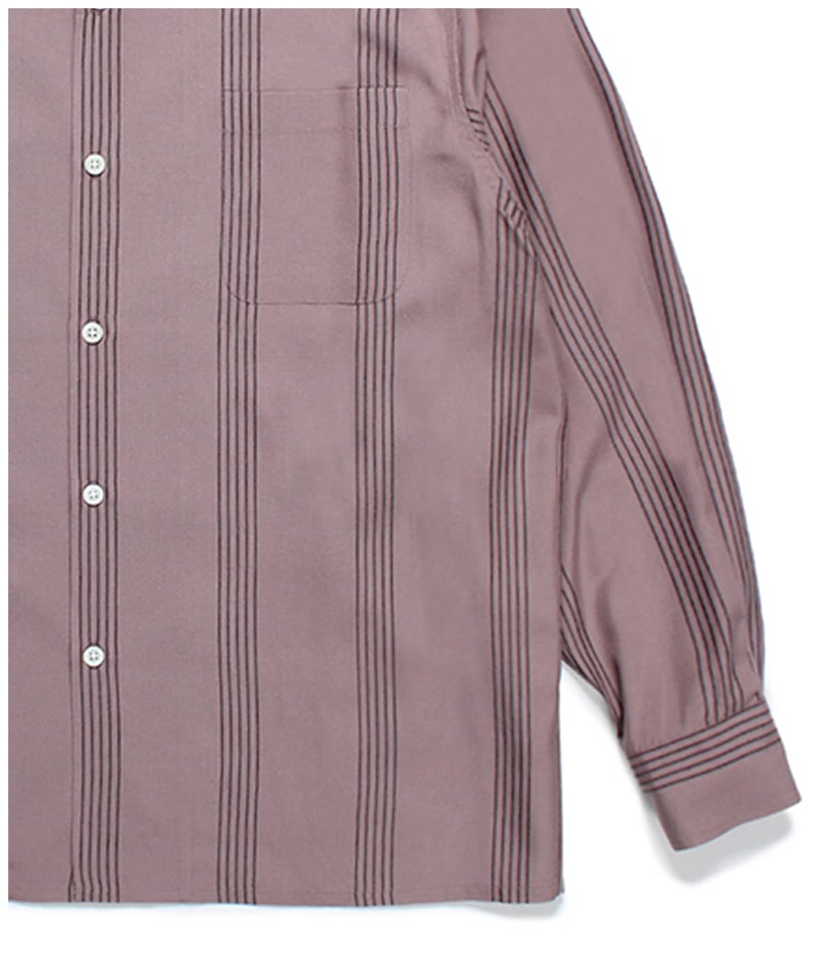 STRIPED OPEN COLLAR SHIRT【PURPLE】｜WACKO MARIA｜MELTING POT