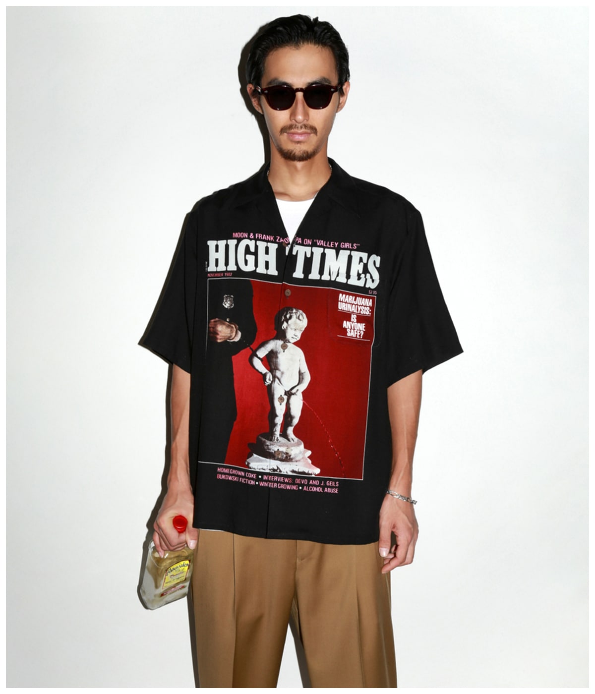 HIGH TIMES / HAWAIIAN SHIRT (TYPE-3)【BLACK】｜WACKO MARIA