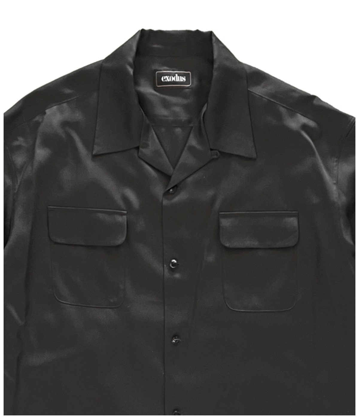 ジャケット・アウター EXODUS CHINA OPEN COLLAR SHIRT TYPE-1 FLAP POCKET OPEN COLLAR SHIRT【BLACK】｜exodus brand™｜MELTING POT