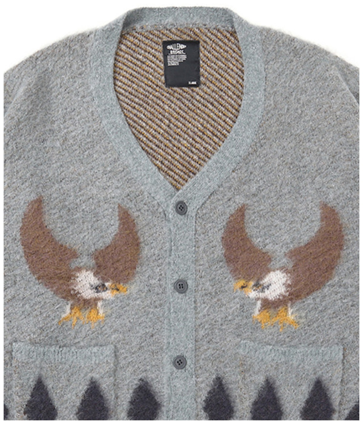 NATIVE EAGLE CARDIGAN【IVORY】｜CHALLENGER｜MELTING POT（正規取扱