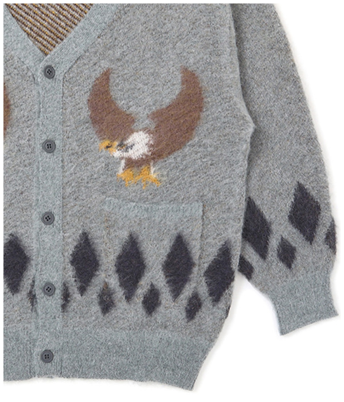 NATIVE EAGLE CARDIGAN【IVORY】｜CHALLENGER｜MELTING POT（正規取扱