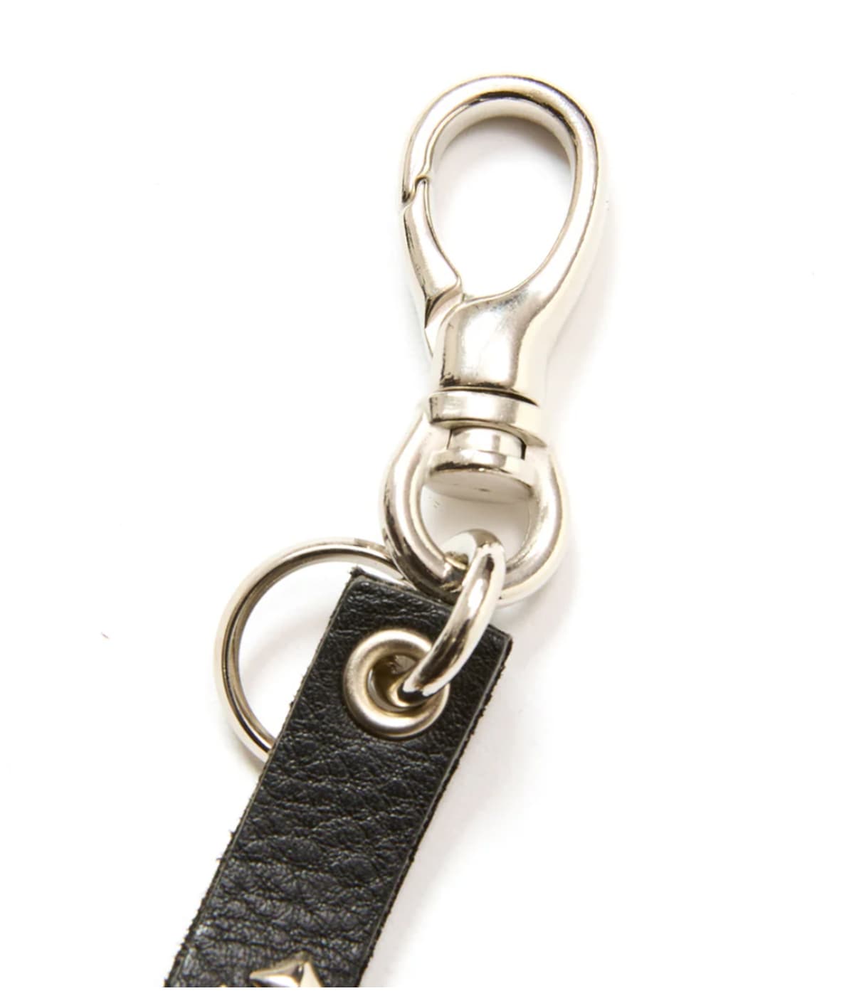 STUDS LEATHER LONG KEY RING【BLACK】｜CALEE｜MELTING POT（正規取扱