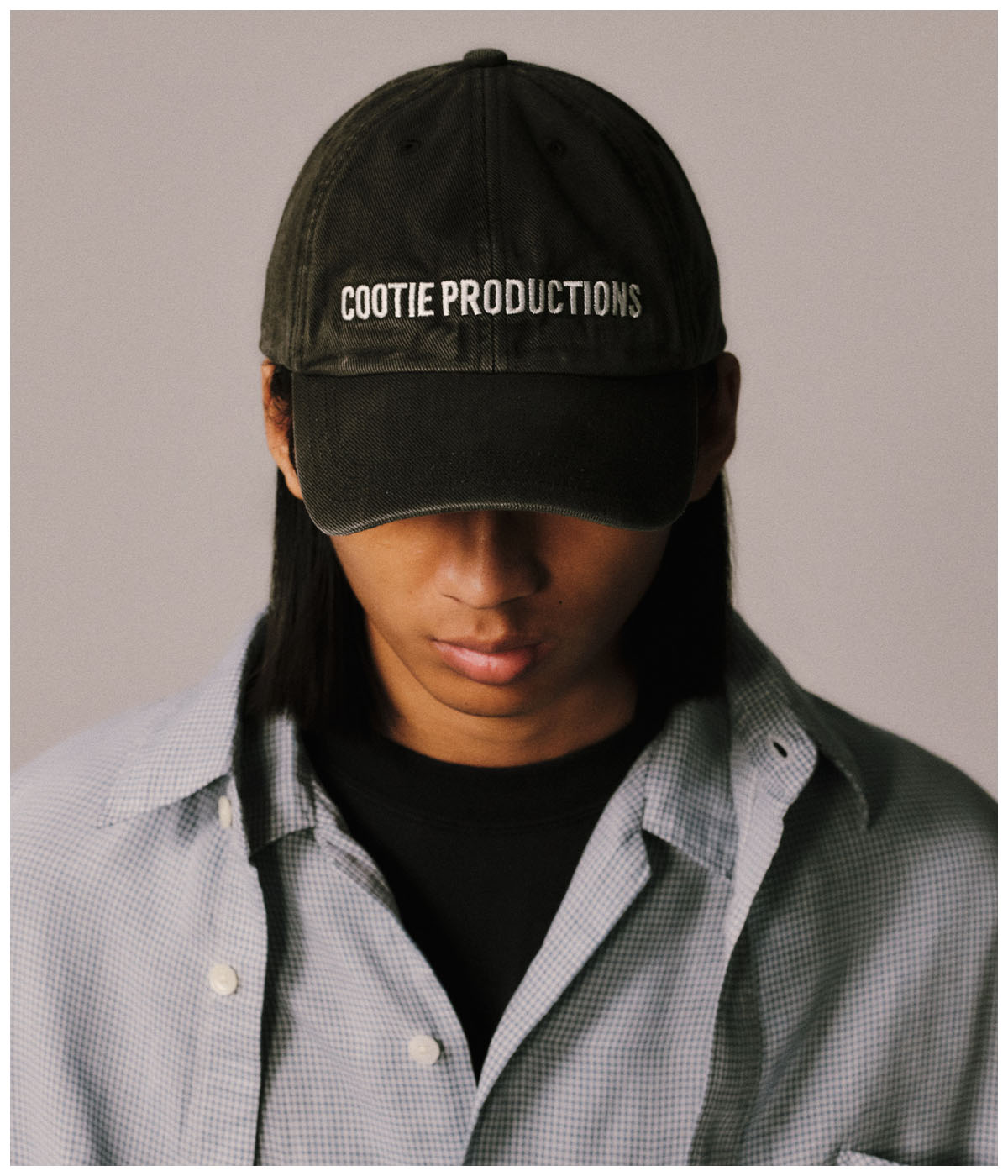 Color Denim 6 Panel Cap【FADE BLACK】