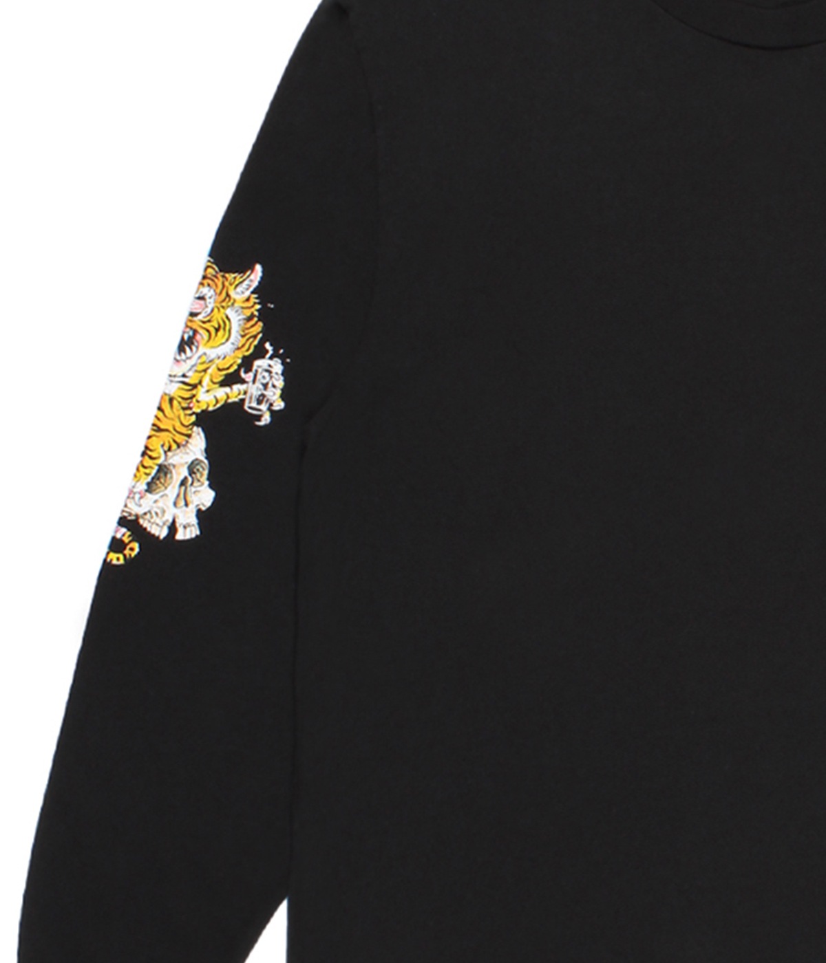 TIM LEHI / WASHED HEAVY WEIGHT LONG SLEEVE T-SHIRT (TYPE-2)【BLACK】