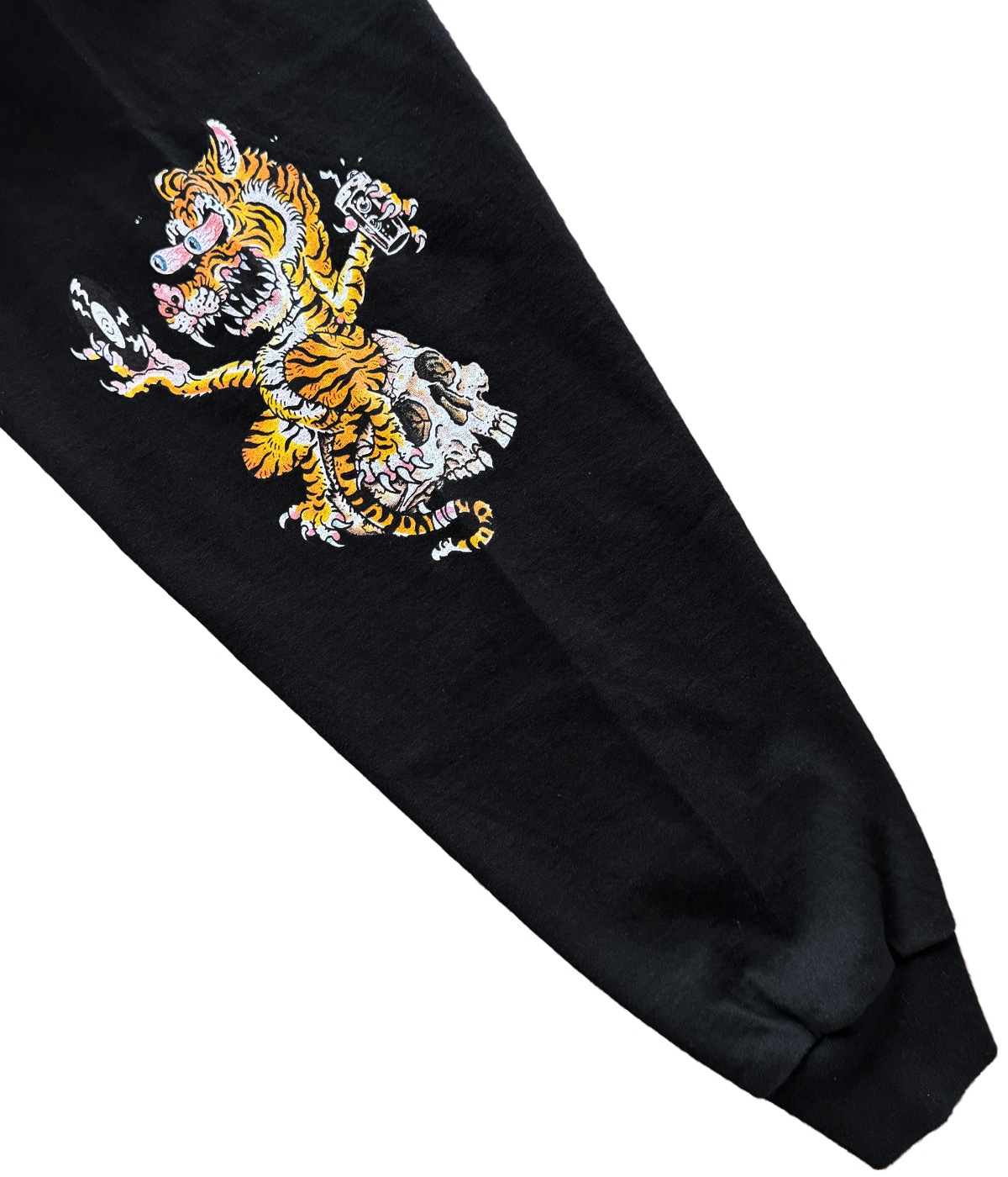 TIM LEHI / WASHED HEAVY WEIGHT LONG SLEEVE T-SHIRT (TYPE-2)【BLACK】