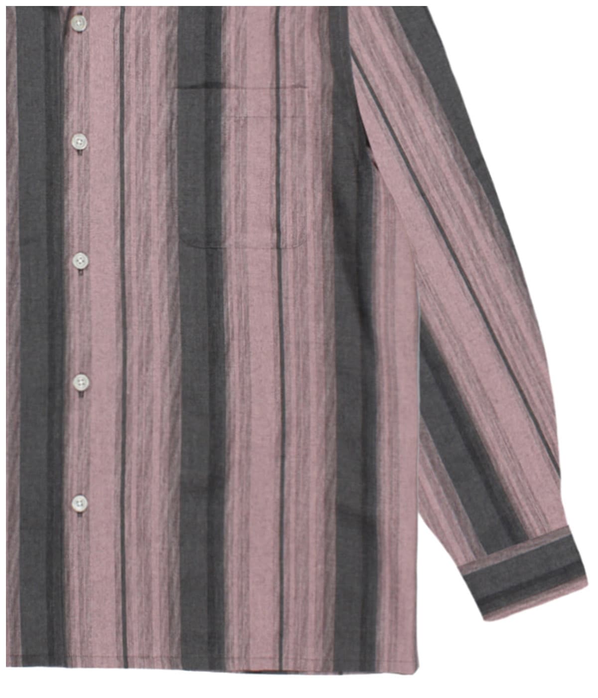 OMBRE STRIPED OPEN COLLAR SHIRT L/S【PINK】