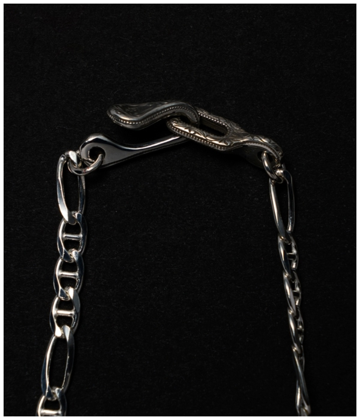 Stud Link Figaro Chain【SILVER950】