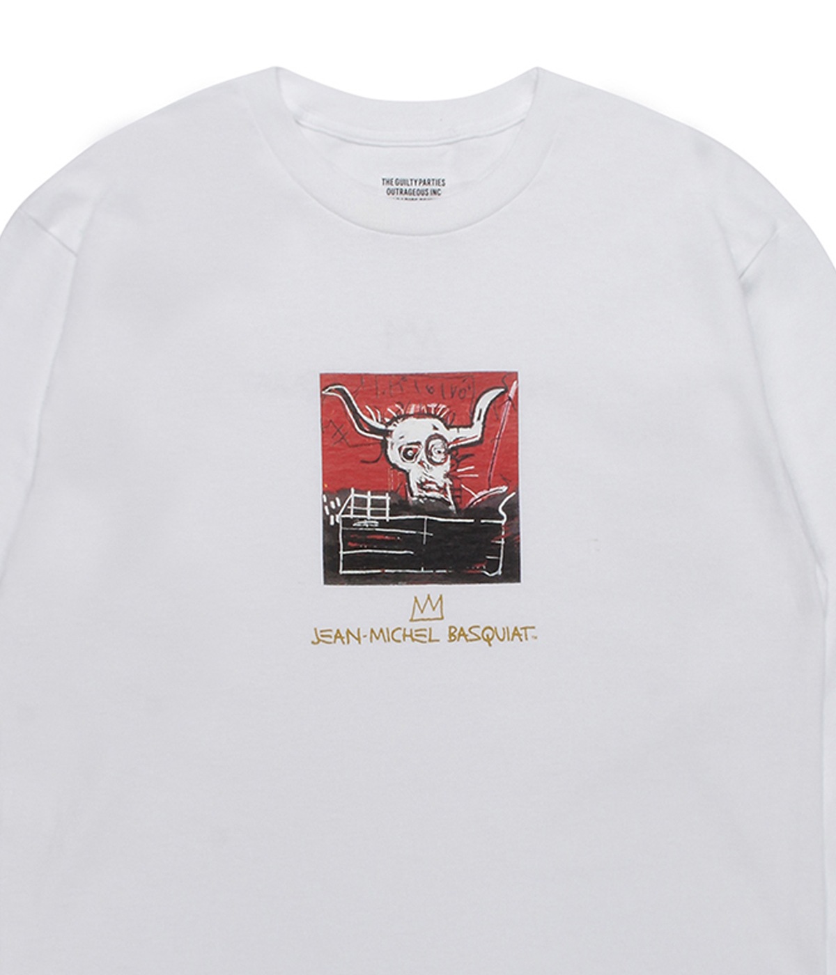 JEAN-MICHEL BASQUIAT / CREW NECK LONG SLEEVE T-SHIRT【WHITE