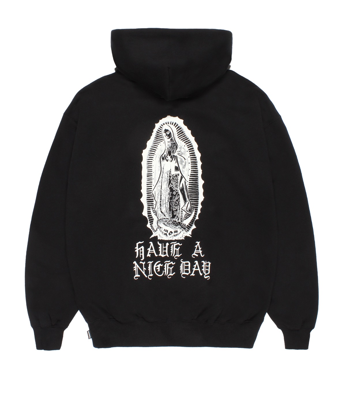 MIDDLE WEIGHT ZIP UP HOODED SWEAT SHIRT【BLACK】｜WACKO MARIA